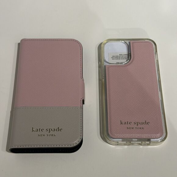 Kate Spade iPhone 12 MINI Spencer Leather Magnetic Wrap Folio Protective Case - Picture 1 of 12